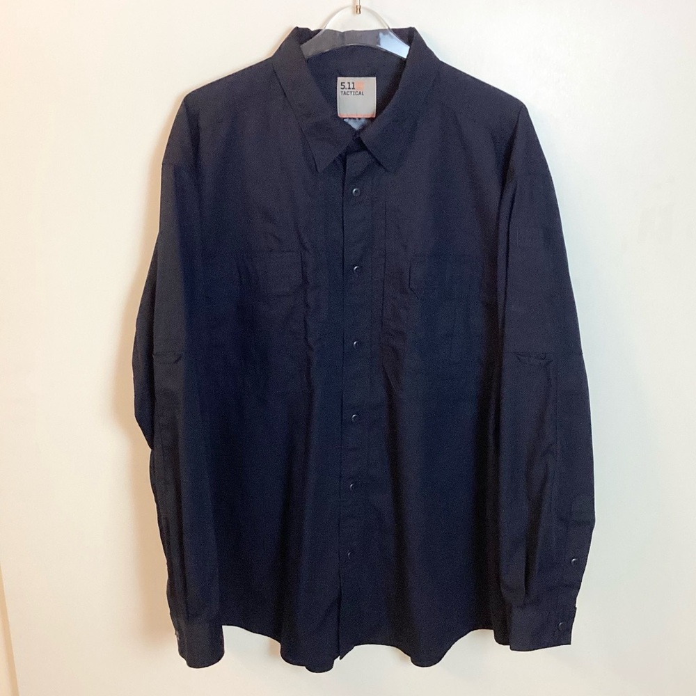 5.11 Tactical Taclite Pro Long Sleeve Ripstop Button Down Shirt - Navy - 2XL